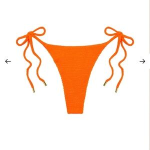 NWTs Monday Swimwear Palma Bikini Bottoms - Tangerine Crinkle - Size Small
